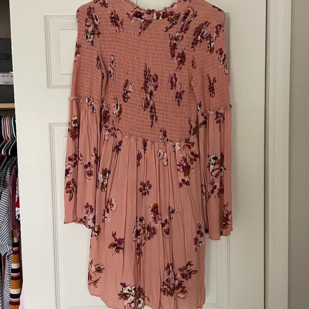 Bell-Sleeve Floral Dress